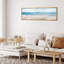 Coastal Beach, paysage abstrait apaisant bleu et beige, coups de pinceau-94945958-111176052