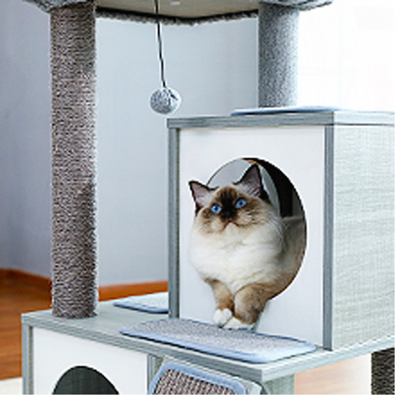 Maison dans un arbre à chat 35 po, Gris