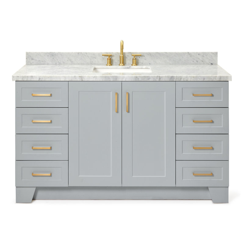 ARIEL TAYLOR 61 IN RECTANGLE SINK VANITY, Rectangle, Gray