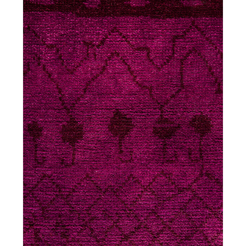 Overdyed Hand-Knotted Wool Modern-Contemporary Purple Area Rug 3' 10" x 6' 2"