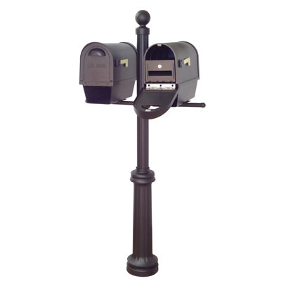 Classic Aluminum Post Mounted Post box