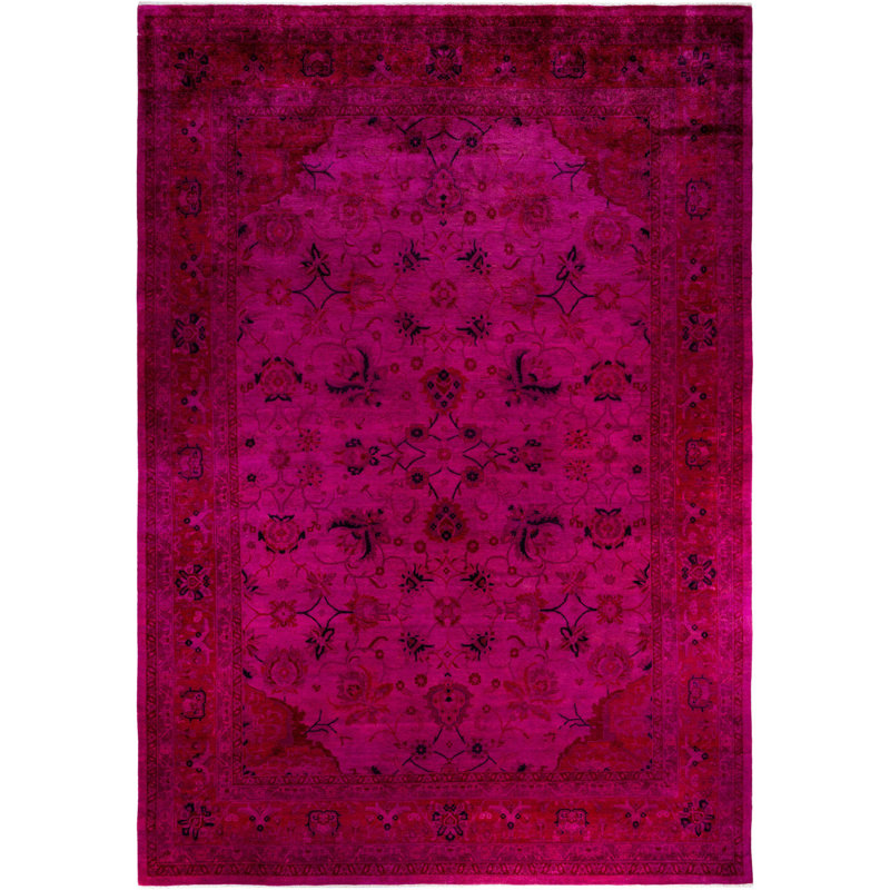 Overdyed One-of-a-Kind 10' 1" X 14' 0" Hand Knotted Area Rug