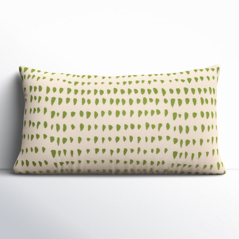 Coussin Fabray, Vert / Naturel