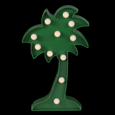 Enseigne murale verte 10 po DEL Palmier