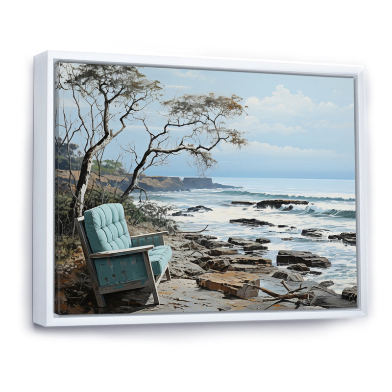 Coastalwindows Windows to the I - Impression, H 24 po x l 32 po, Cadre flottant blanc
