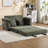 Compression Sofas 3 In 1 Extendable Chenille, Modern Compact Home Loveseat