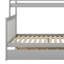 Lit superposé simple avec lit gigogne, escalier de rangement et garde-corps pleine longueur, lit superposé en bois massif avec lit gigogne, sans sommier-1846305808
