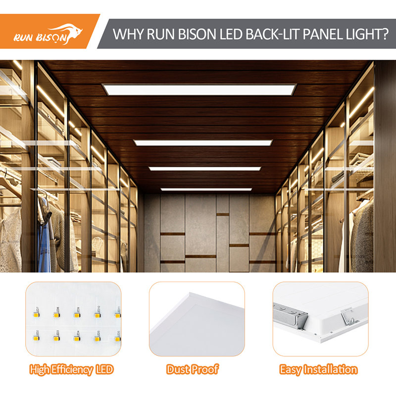 White Aluminum Dimmable LED Flat Panel Light 1x4 FT