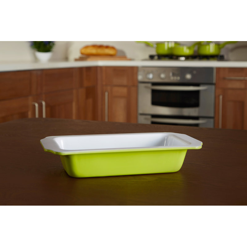 Non-Stick Loaf Tin, Green/White