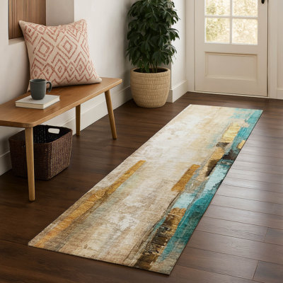 Tapis abstrait lavable à la machine de qualité supérieure Mayfield AMF2020