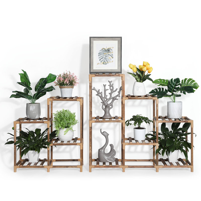 Support pour plante en bois massif Keyonda