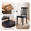 Chaise d'appoint à lattes en bois massif-1233253359