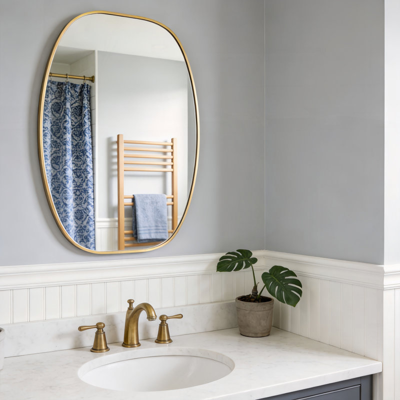 Miroir de salle de bain ovale, 24 po x 36 po