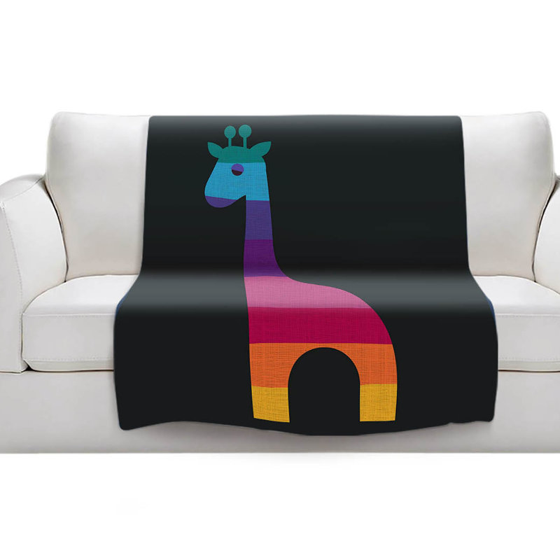 Couverture sherpa doux giraffe-chambre, l 51 po x L 60 po