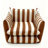 40" W Oversized Striped Accent Chair, Modern Coastal Armchair with Plinth Base and Reversible Cushions, Lounge Chair and a Half for Living Room-2071561798-2050193184