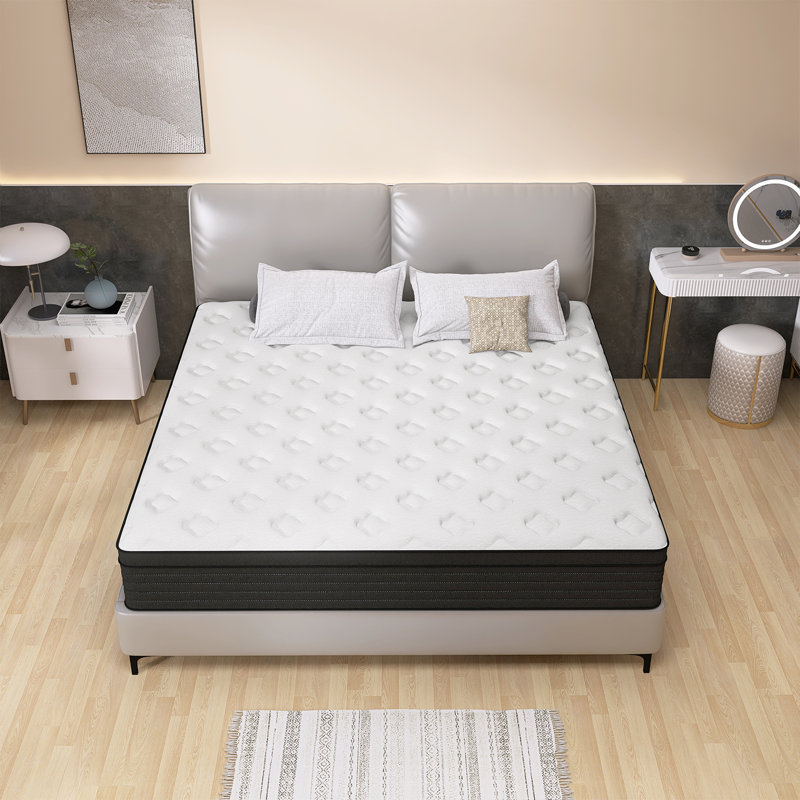 Medium Pocket Spring Hybrid Mattress with CertiPUR-US Certified Foam, King, High Profile (12")