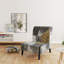 Fauteuil de chambre rembourré Gold Glamour Squares I