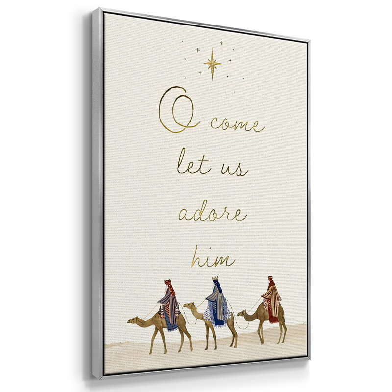 " Away In A Manger Collection B ", 25" H x 17" W x 1.5" D, Silver