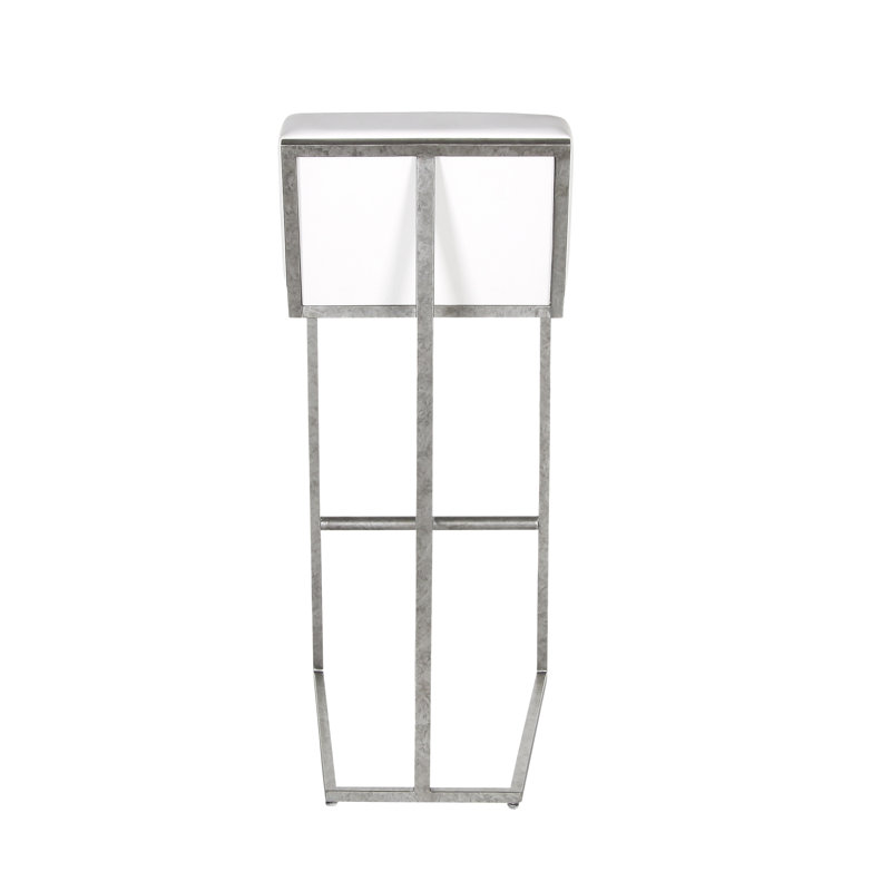 Outrageous Bar Stool, White, Royal Silver