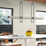 Luminaire suspendu rectangulaire pour îlot de cuisine à trois lumières à DEL Saedi