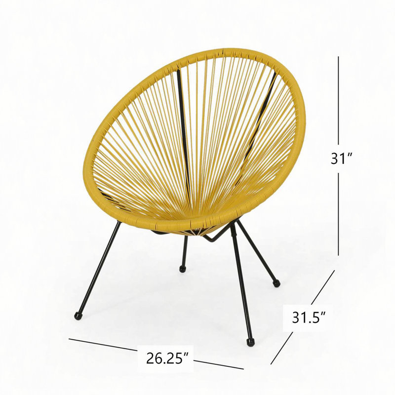 Chaise Anson (ensemble de 2), Yellow