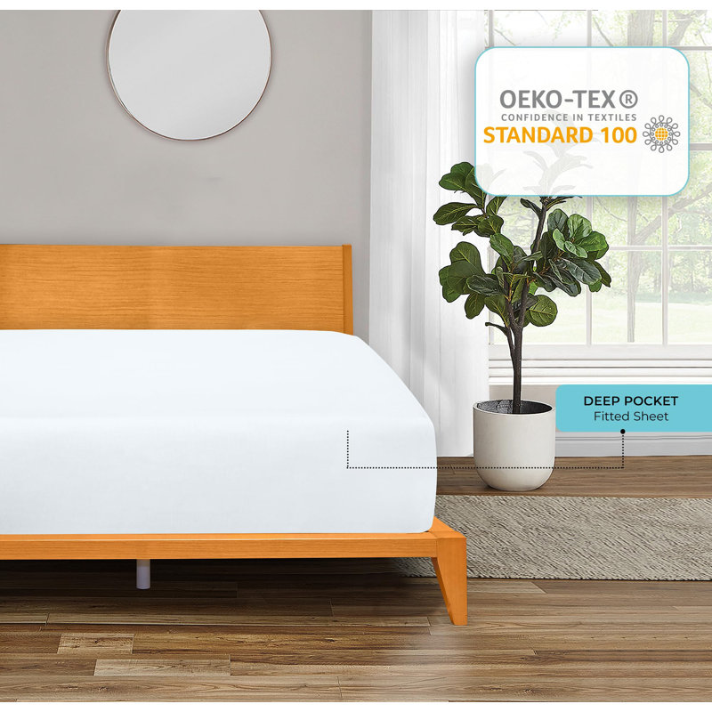 Royale Linens 2 Pack | Elastic Sheets | Only | Soft & Breathable | Brushed Microfiber | Stain Resistant| Hotel Quality Deep Pocket Stretches Up to 16"