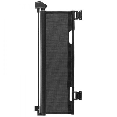 Retractable Baby Gate, Extends to 72.8 inch Wide, 31.3 inch Tall, with Security Lock, Easy to Use, Walk Through Without Tripping, Mesh Dog Gate for Stairs, Hallways, Indoor/Outdoor, Black