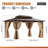 14 Ft. W x 10 Ft. D Metal Frame Patio Gazebo with Polyethylene Double Roof-117276620-117493886