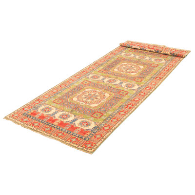 Tapis de couloir unique en laine noué à la main rouge nouvel an 5 pi x 19 pi 4 po Heja