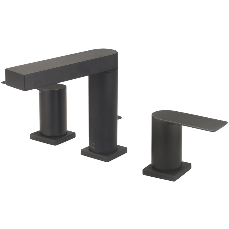 Robinet de salle de bain à un trou avec drain, Noir mat