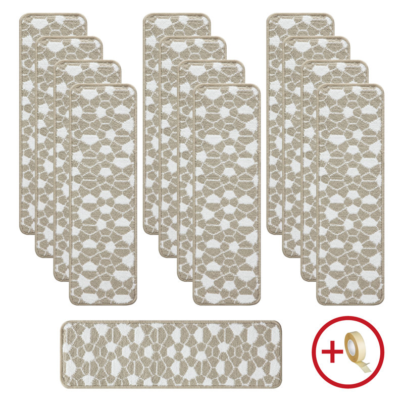 Tapis d'escalier 9x28in , Beige