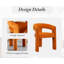 Dining Chair in Faux Fur Chic Armchair with Stylish Curved Backrest for Kitchen Living Room Restaurant Cafe-2052988492