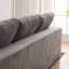 Canapé modulaire en velours côtelé à 6 places Boneless gris pour salle de séjour en forme de U de 113 po, sans assemblage, mousse complète, multifonctionnel avec méridienne, deux coussins de dossier et coussins décoratifs en forme de nuage-121298727