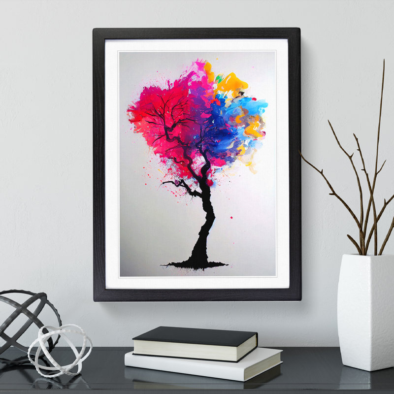 Delicious Tree - Single Picture Frame Print, 64cm H x 46cm W x 2cm D, Black