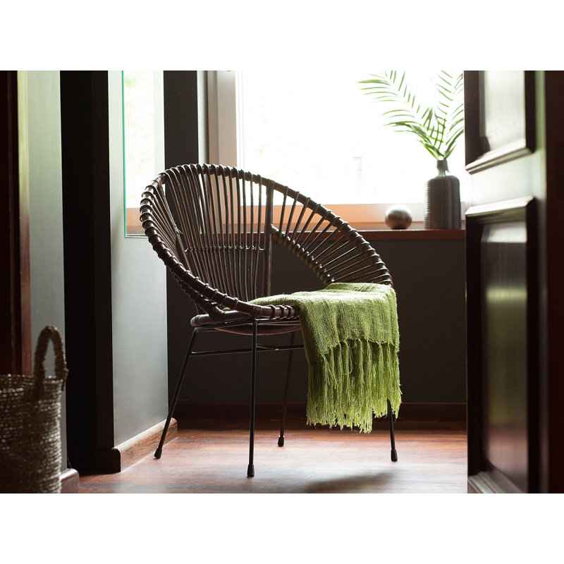 Pegeia 40cm H Slat Back Side Chair, Brown