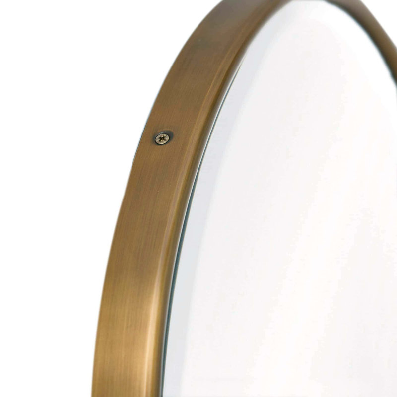 Vaquero Small Mirror, Antique Brass