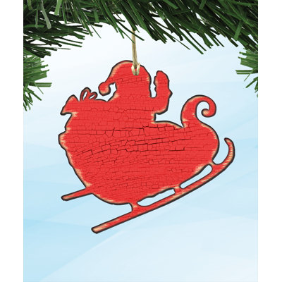 5'' Wood Holiday Shaped Ornament