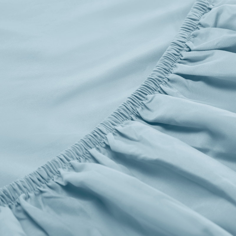 Microfiber Twill Sheet Set, King Sheet Set with Fitted Sheet, Blue