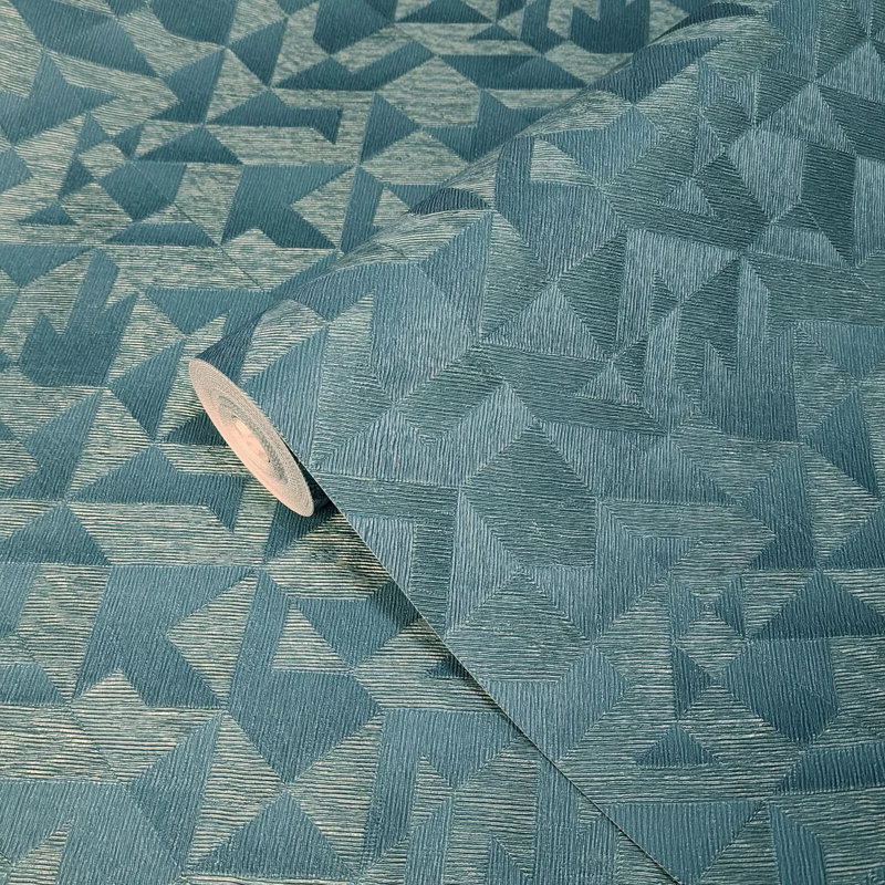 Textures de papier peint géométrique texturé à motif de triangles carrés bleus