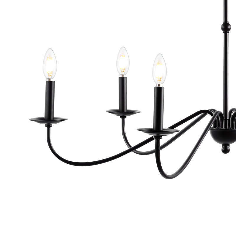 Lustre Wicklow Bohemian Farmhouse, Bronze frotté à l'huile, H 22 po x l 34,75 po x P 34,75 po