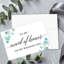 Carte de mariage d'eucalyptus