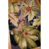 Vienna Floral Handmade Tufted Wool Green/Gray/Peach Area Rug