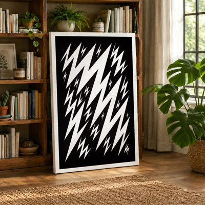 Electric Geometry Geometric - Wrapped Canvas