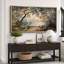 Paysage de forêt, art mural de salon rustique, impression numérique sur toile, art numérique-111653453-111653455
