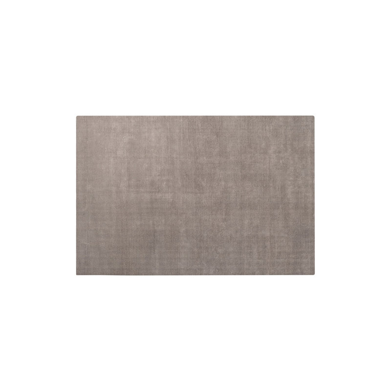 Tapis rectangulaire en viscose tissé à la main de couleur unie Visca, Rectangle 5 pi 3 po x 7 pi 11 po