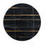 Table de salle à manger avec impression en marbre noir et base or - 47,83 po x 29,34 po