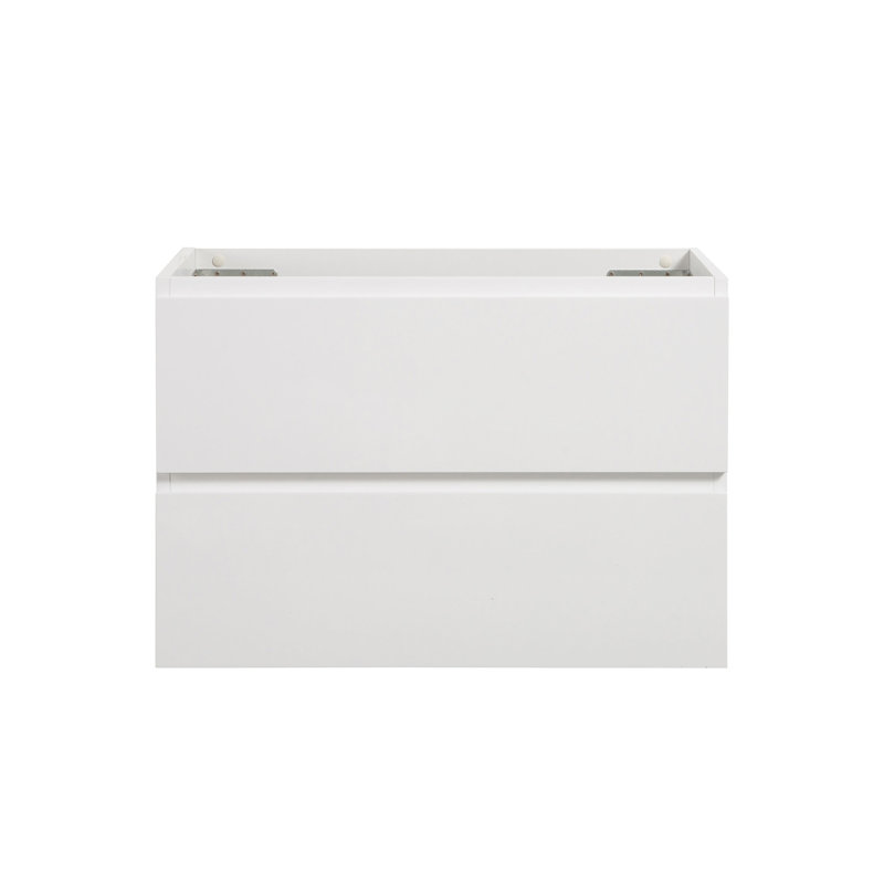 Armoire murale blanche sans lavabo - 30 W-201, capacité supplémentaire de 20%, tiroirs silencieux, conception de salle de bain contemporaine montée sans 30 W 201, rangement amélioré, fonctionnement silencieux des tiroirs, style épuré