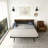 Daybed with Trundle, Sturdy Metal Twin Bed Frame with Upholstered Headboard