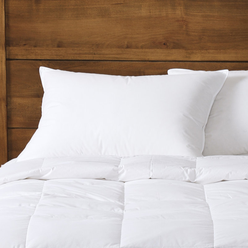 Cuddledown 600FP Down Percale Pillow, King, Medium