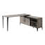 Bureau en chêne gris avec armoire - Espace de travail polyvalent pour l'écriture